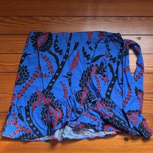 Sézane Blue Faux Wrap Skirt